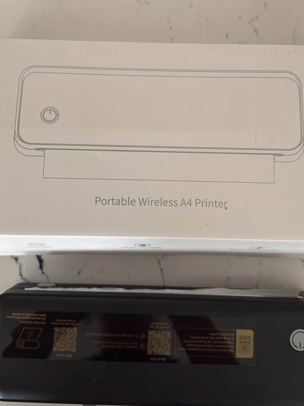 Portable Wireless A4 Printer - Black